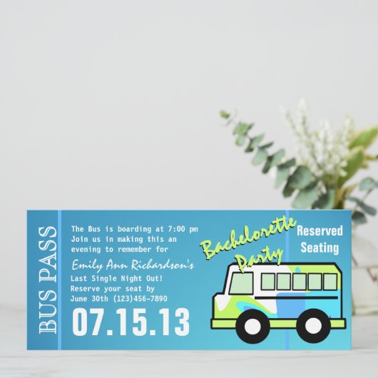 Carte de bus pour l'enterrement de vie de jeune fi (Debout devant)