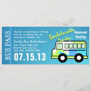 Carte de bus pour l'enterrement de vie de jeune fi