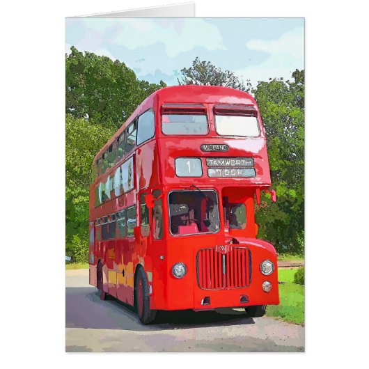 CARTE DE BUS ROUGE BRITANNIQUE (Devant)