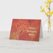Carte De Business Thanksgiving Chaud Watercolor (Fleur jaune)