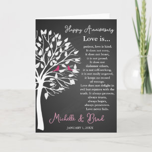 Carte de cadeau de mariage Love is.... anniversair