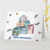 CARTE DE Cadeaux D'ANNIVERSAIRE (Fleur jaune)
