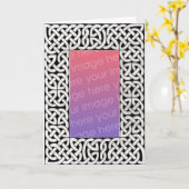 Carte de cadre Celtique Noir & Blanc 2 (Fleur jaune)