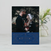 Carte de cadre flamboyant Foil Snowflake - Bleu (Debout devant)