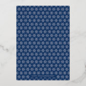 Carte de cadre flamboyant Foil Snowflake - Bleu (Verso)