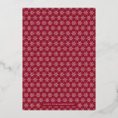 Carte de cadre flamboyant Foil Snowflake - Rouge (Verso)