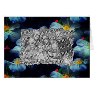 Carte de cadre photo Clematis blanc