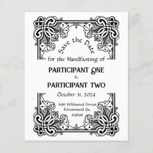 Carte de cadre vintage pour Handfasting à plat Sav