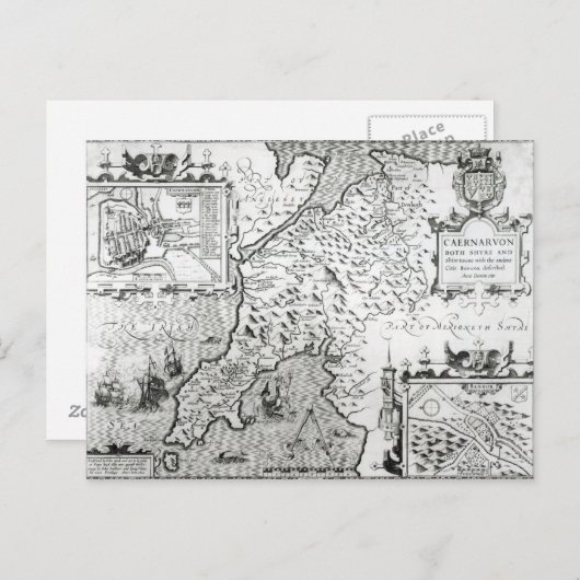 Carte de Caernarvon, 1616 (Devant / Derrière)