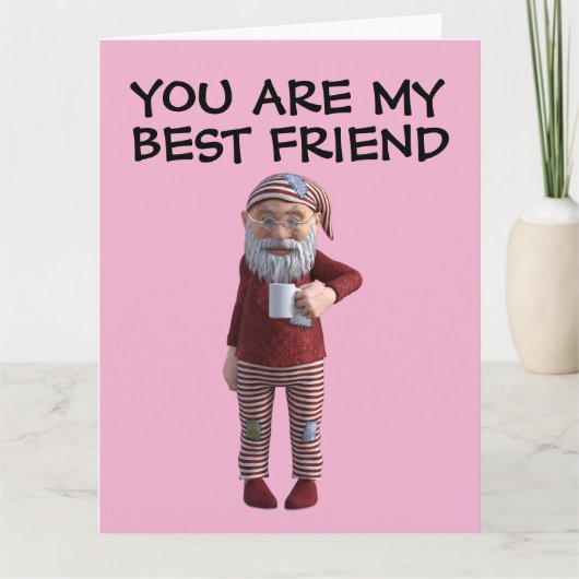 CARTE DE CAFÉ BESTIE BEST AMI GNOME (Devant)