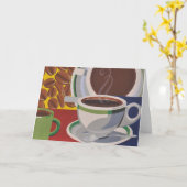 Carte de café de point de vue (Fleur jaune)