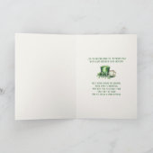 Carte de café drôle de la Saint-Patrick avec lutin (Intérieur)