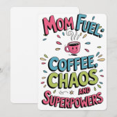 Carte de café drôle pour maman (Devant / Derrière)