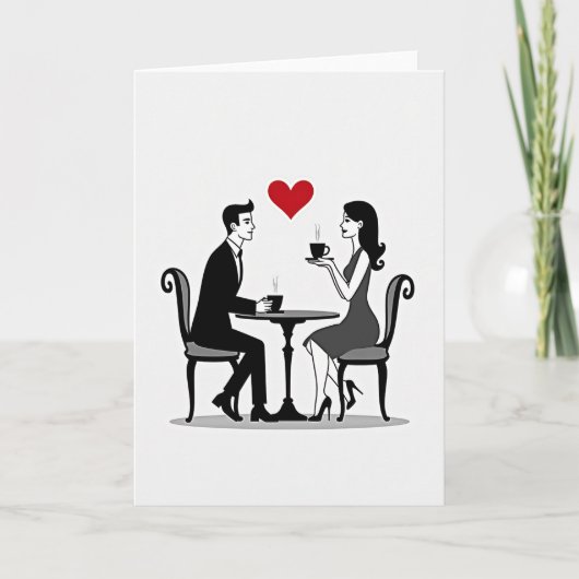 Carte de café Simple Amour (Devant)