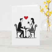 Carte de café Simple Amour (Fleur jaune)