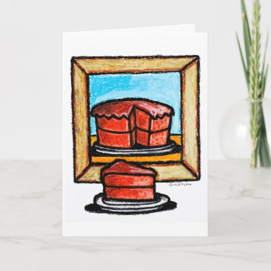 Carte de cake birthday, Denis Gaston Art (Devant)