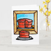 Carte de cake birthday, Denis Gaston Art (Fleur jaune)