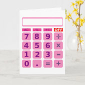 Carte de calcul (Fleur jaune)