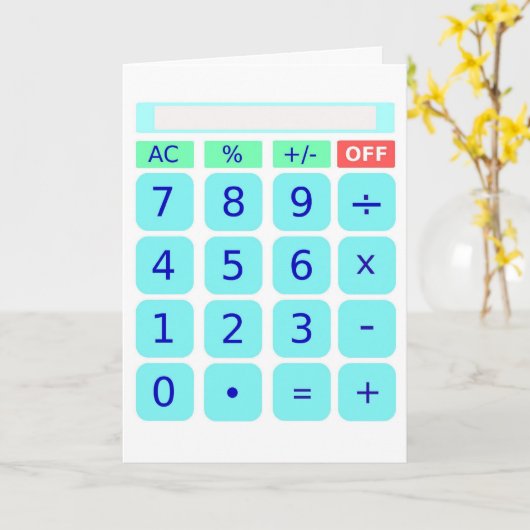 Carte de calculatrice (Fleur jaune)