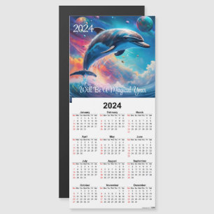 Carte de calendrier magnétique Dolphin Imaginaire