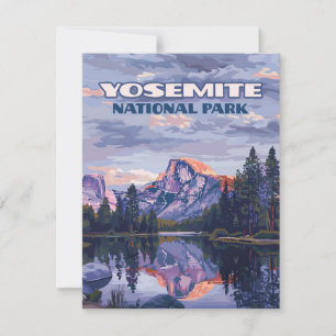 Carte de Californie à demi-dôme du parc national d
