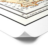 Carte de Californie de 1911 Poster (Coin)