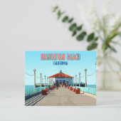 Carte de Californie de Manhattan Beach Pier Los An (Debout devant)