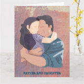 CARTE DE CALIN PÈRE ET FILLE (Fleur jaune)