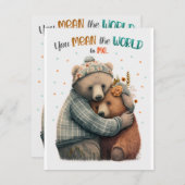 Carte de câlin pour une personne spéciale (Devant / Derrière)