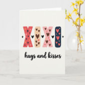 Carte de câlins et de bisous Xoxo sincères (Fleur jaune)