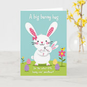 Carte de câlins Lapin à pois (Fleur jaune)