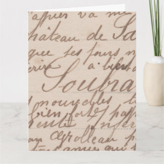 Carte de calligraphie antique vintage de From My D