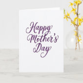 Carte de calligraphie pour la fête des mères (Fleur jaune)