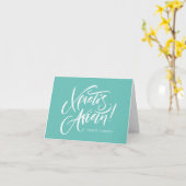 Carte de calligraphie turquoise de Pâques Christos (Fleur jaune)