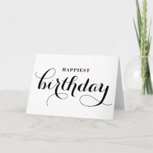 Carte de calligraphie Whimsical Anniversaire la pl