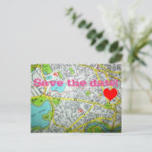 Carte de CAMBRIDGE, MA 'Sauvez la date!' Carte pos (Debout devant)