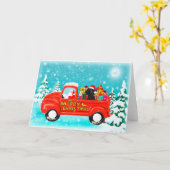 Carte de camion de livraison de cadeaux de Noël Ca (Fleur jaune)