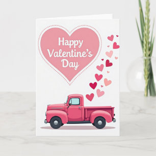 Carte de camion vintage pour la Saint-Valentin