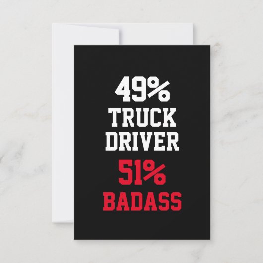 Carte de camionneur badass (Devant)