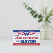 Carte de campagne électorale politique - Maire (Debout devant)