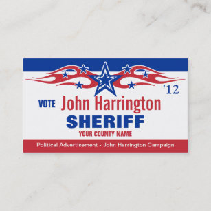 Carte de campagne politique - shérif