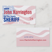 Carte de campagne politique - Sheriff Comté (Devant / Derrière)