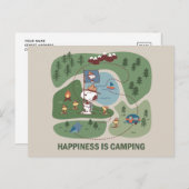 Carte de camping de Snoopy & Woodstock | Peanuts (Devant / Derrière)