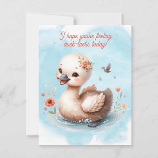 Carte de canard adorable (Devant)