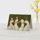 Carte de canard de fête (Fleur jaune)