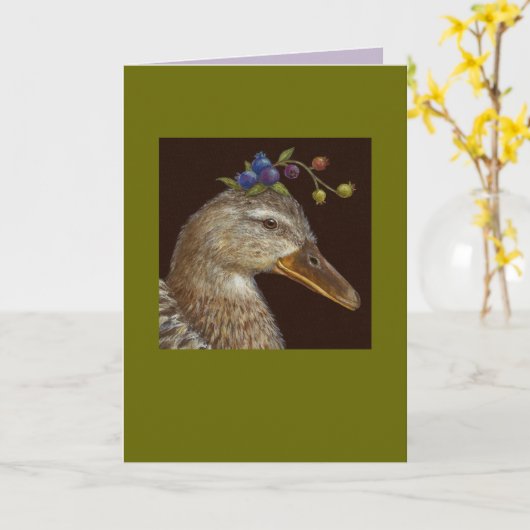 Carte de canard de Mallard (Fleur jaune)