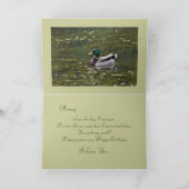 Carte de canard de Mallard de joyeux anniversaire (Intérieur)