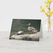 Carte de canard Hello (Fleur jaune)