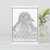 Carte de canard noir et blanc (Debout devant)