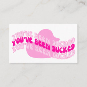 Carte de canard rose !